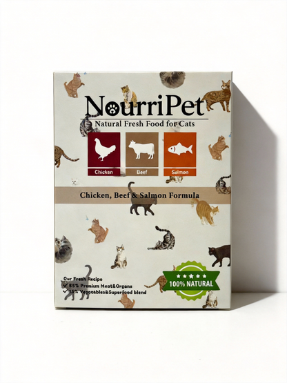 NourriPet ready-to-cook fresh cat food packaging front view